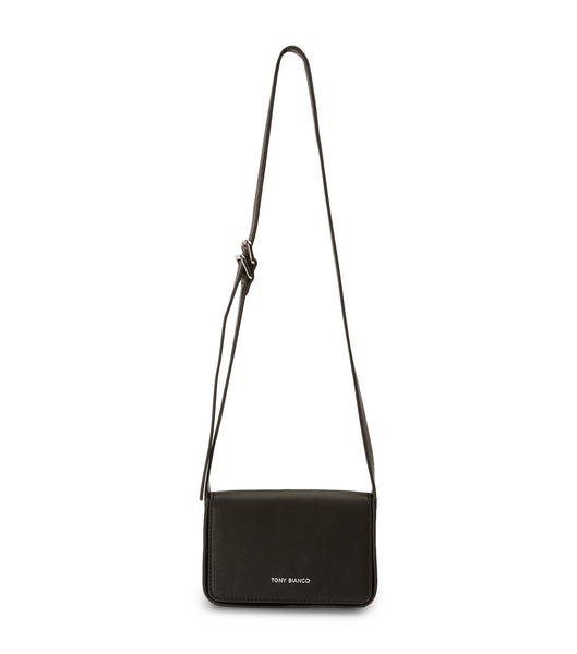 Black Tony Bianco Janey Black Leather Shoulder Bag Accessories | ZZAMJ55242