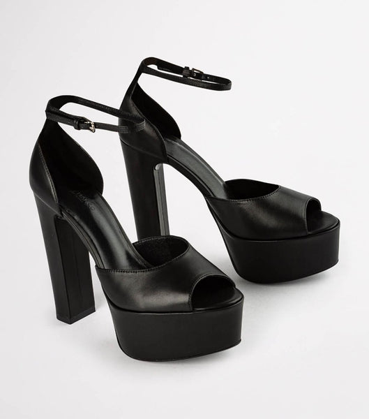 Black Tony Bianco Jayze Black Como 14cm Platform Shoes | DZAKV59169