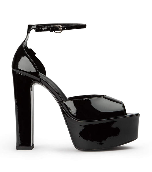 Black Tony Bianco Jayze Black Patent 14cm Platform Shoes | EZAHC50852