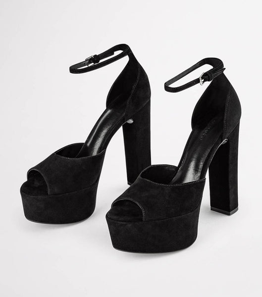 Black Tony Bianco Jayze Black Suede 14cm Event Heels | LZASX81164