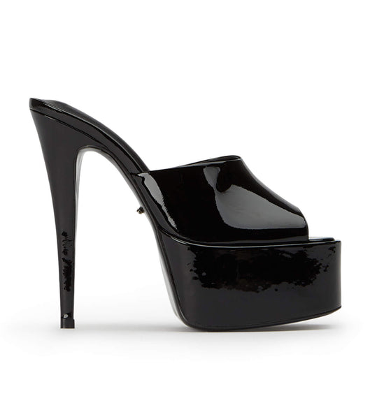 Black Tony Bianco Jordyn Black Patent 15cm Stiletto Heels | ZAZDE16768