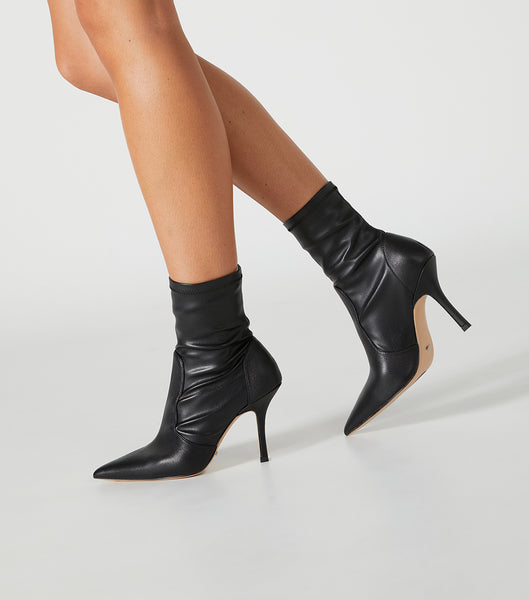 Black Tony Bianco Kartia Black Nappa/Black Venezia 9.5cm Stiletto Boots | QZAWA25421