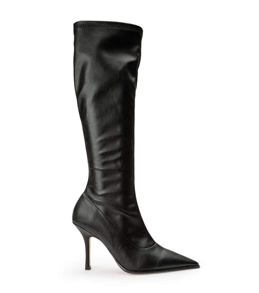 Black Tony Bianco Knight Black Venezia 9.5cm Knee High Boots | PZAQX66805