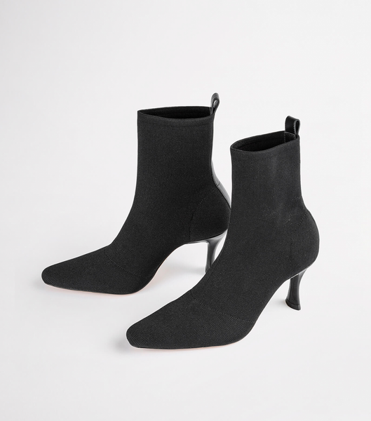 Black Tony Bianco Kossam Black Knit 8cm Stretch Boots | TZAPQ20460