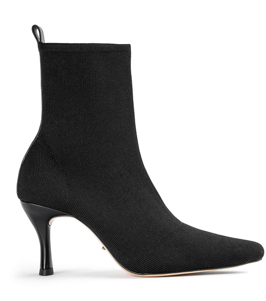 Black Tony Bianco Kossam Black Knit 8cm Heeled Boots | TZAPQ50127