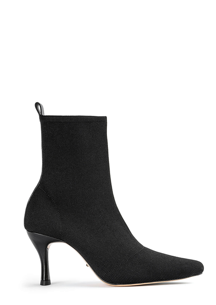 Black Tony Bianco Kossam Black Knit 8cm Heeled Boots | TZAPQ50127