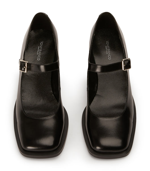 Black Tony Bianco Loure Black Hi Shine 6.5cm Loafers | ZAEAH15633