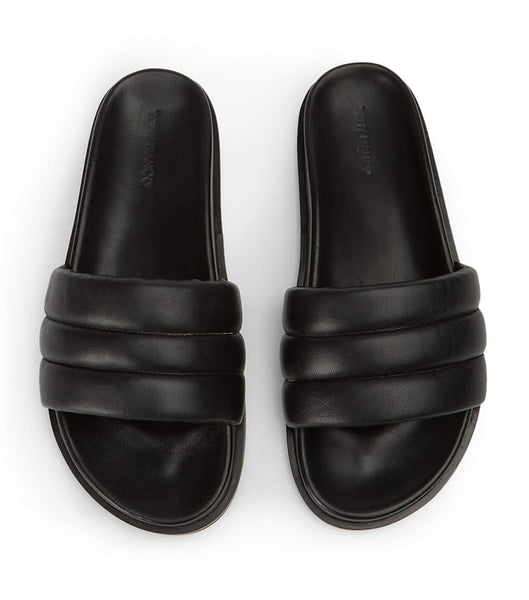 Black Tony Bianco Lucas Black Nappa 1.5cm Slides | TZAWZ23137