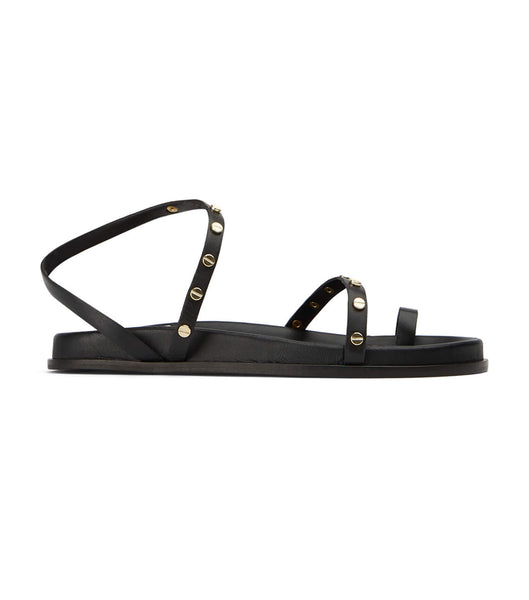 Black Tony Bianco Lyvia Black Flat Sandals | ZAZPD80341