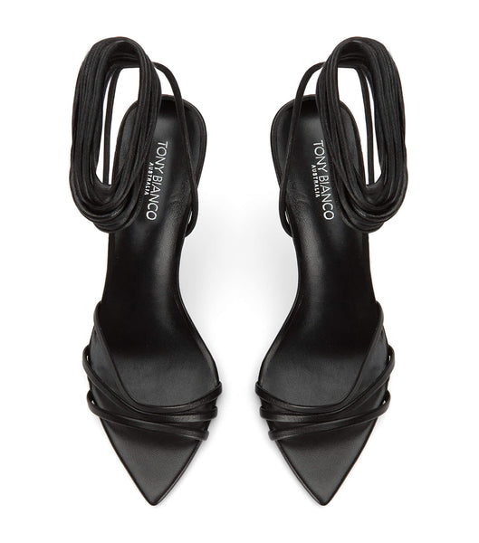 Black Tony Bianco Mavis Black Nappa 10.5cm Bridal Heels | QZAWA40318