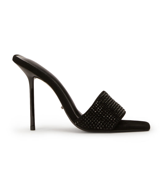 Black Tony Bianco Naomi Black Crystal/Black Suede 10.5cm Event Heels | FZAUI72068