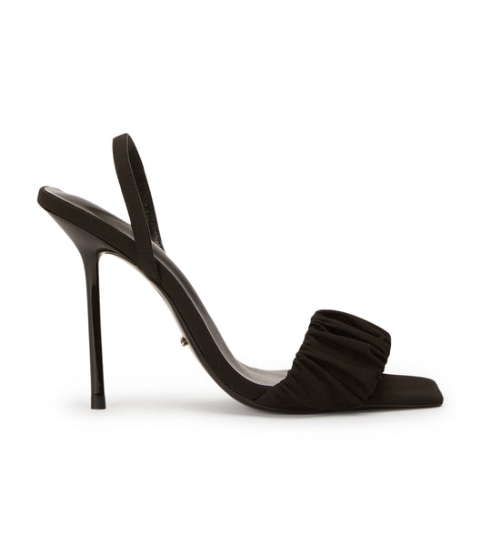 Black Tony Bianco Nixon Black Crepe 10.5cm Event Heels | ZAICD73259