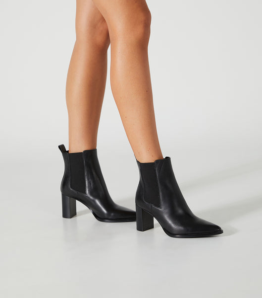 Black Tony Bianco Piston Black Como 7.5cm Heeled Boots | AZAWC52876