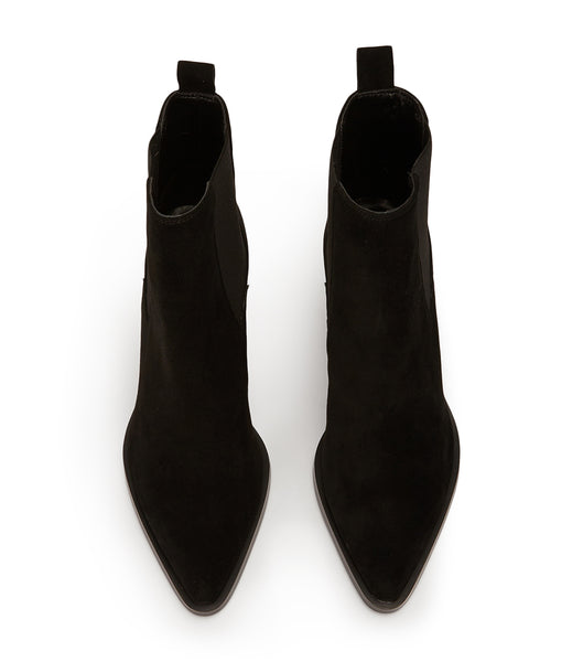 Black Tony Bianco Piston Black Suede 7.5cm Heeled Boots | YZAGT41372