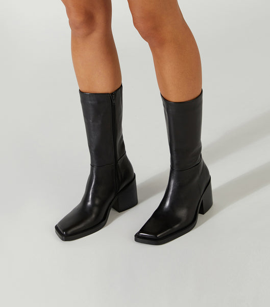 Black Tony Bianco Prestige Black Como 8cm Knee High Boots | XZAGW64425