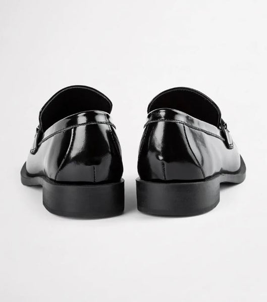 Black Tony Bianco Rebecca Black Hi Shine 2.5cm Loafers | BZASO62731