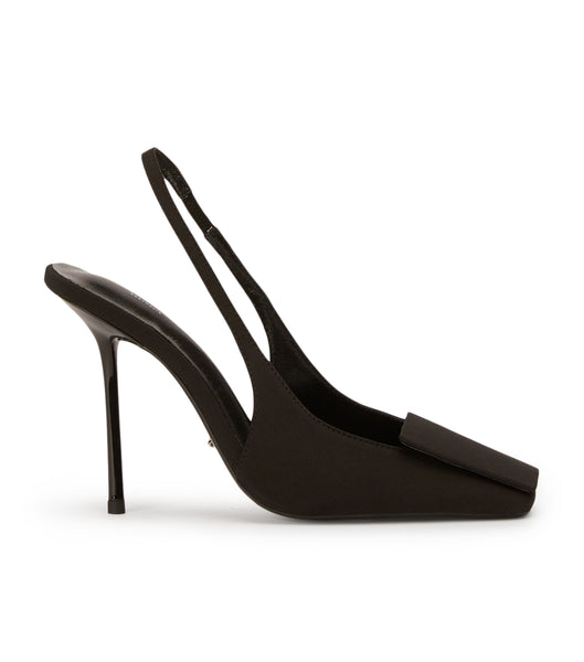 Black Tony Bianco Rue Black Crepe 10.5cm Event Heels | ZAIIZ41011