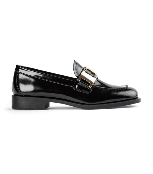 Black Tony Bianco Ruiz Black Hi Shine 2.5cm Loafers | ZAZDE38277