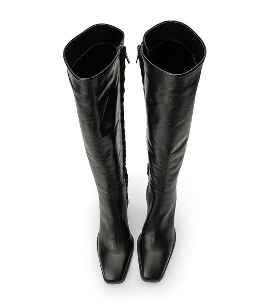 Black Tony Bianco Rylee Black Venice 8.5cm Mid Calf Boots | PZAQX20916