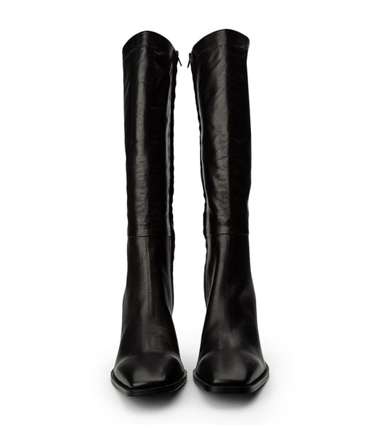 Black Tony Bianco Rylee Black Venice 8.5cm Mid Calf Boots | PZAQX20916