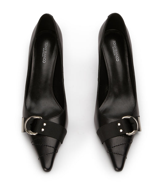 Black Tony Bianco Saje Black Como 8cm Low Heels | YZAVQ80608