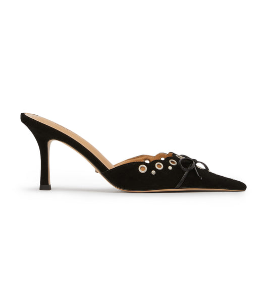 Black Tony Bianco Shae Black Suede 8cm Low Heels | ZAIIZ16021