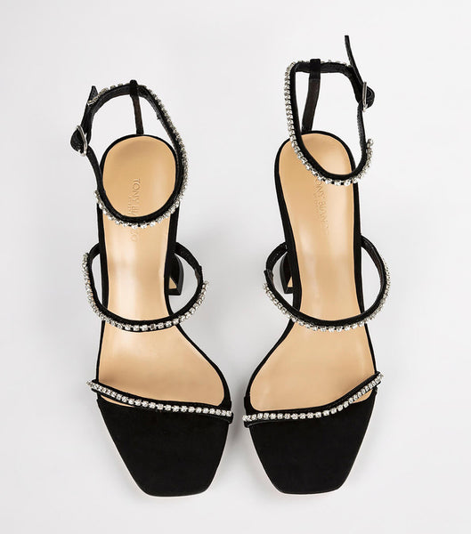 Black Tony Bianco Shy Black Suede 10.5cm Bridal Heels | QZAWA97065