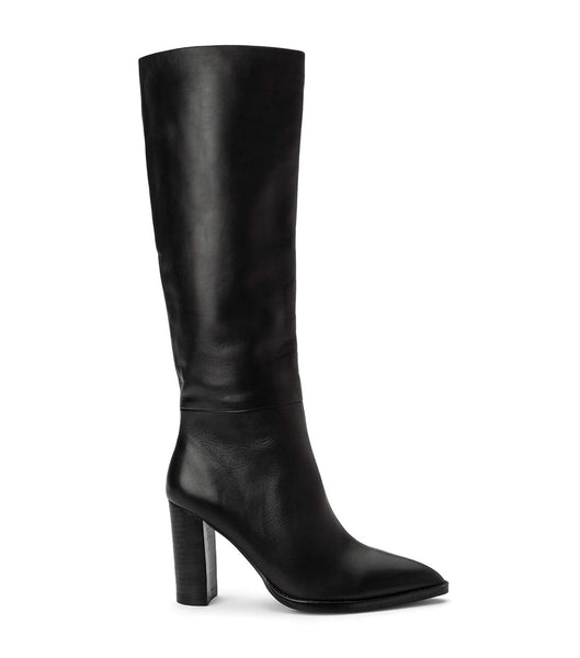 Black Tony Bianco Skyla Black Como 9cm Mid Calf Boots | QZAWA43191