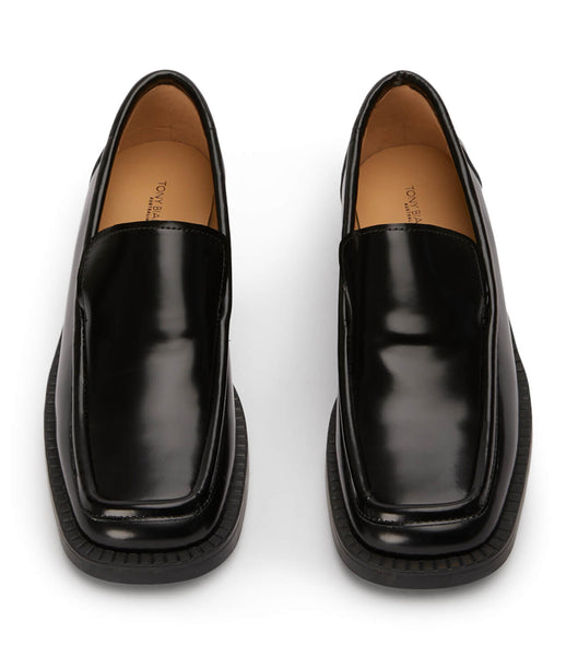 Black Tony Bianco Teddy Black Hi Shine 4cm Loafers | TZAPQ55071