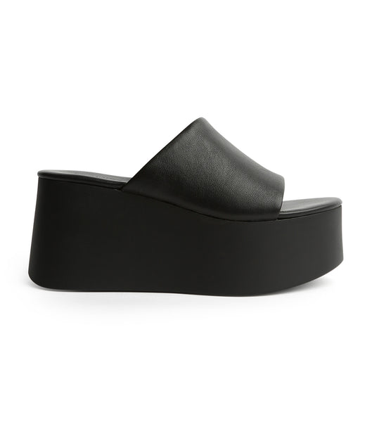 Black Tony Bianco Tegan Black Sheep Nappa 9.5cm Wedges | ZAXBR58218