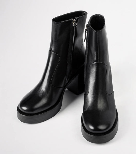 Black Tony Bianco Thunder Black Como 9cm Platform Boots | ZAIIZ41489