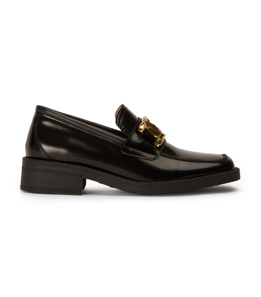 Black Tony Bianco Tia Black Hi Shine 4cm Loafers | MZAFT93886