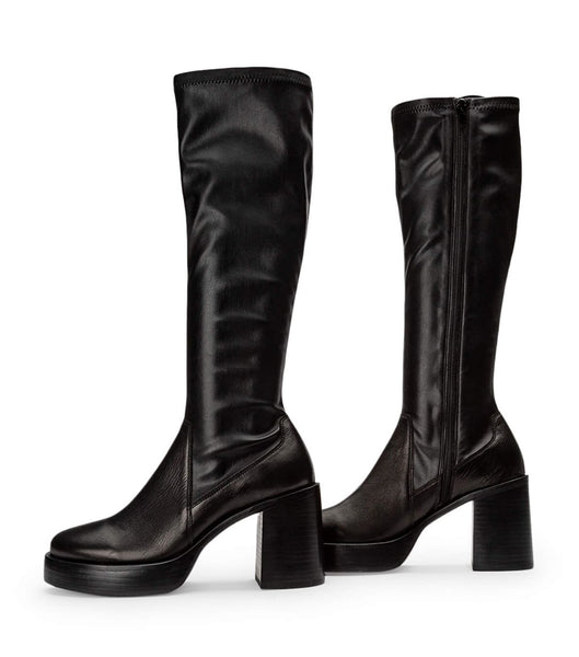 Black Tony Bianco Tibby Black Venice/Black Venezia 9cm Platform Boots | DZAVO86439