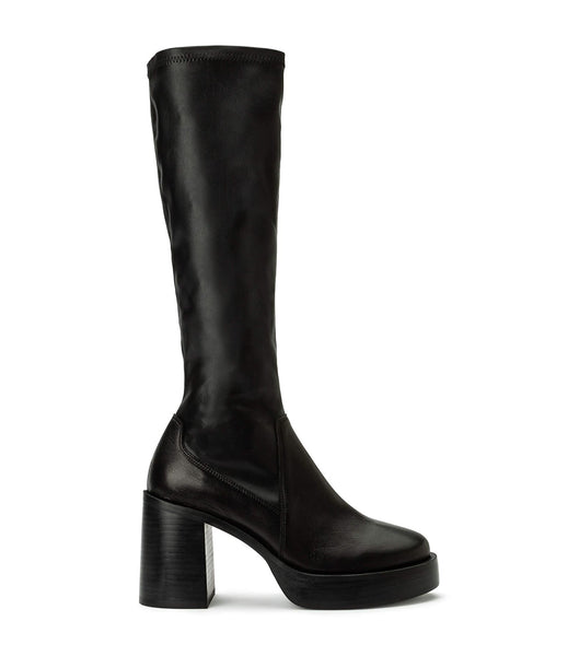 Black Tony Bianco Tibby Black Venice/Black Venezia 9cm Knee High Boots | UZATG44664