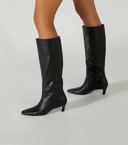 Black Tony Bianco Vixon Black Venice 5cm Mid Calf Boots | ZAQAV61523