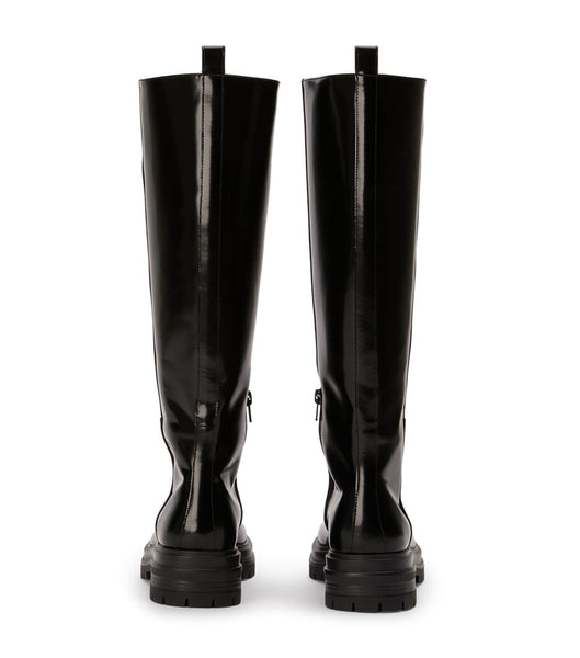 Black Tony Bianco Welly Black Hi Shine 4.5cm Mid Calf Boots | UZATG63281