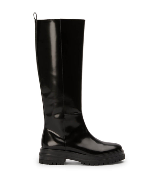 Black Tony Bianco Welly Black Hi Shine 4.5cm Mid Calf Boots | UZATG63281