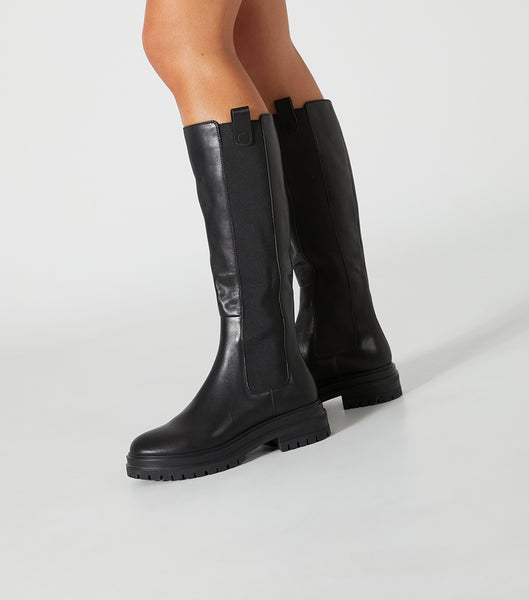 Black Tony Bianco Winx Black Venice 4.5cm Knee High Boots | SZAVO25053