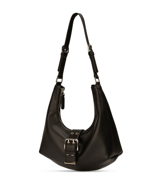 Black Tony Bianco Zali Black Leather Shoulder Bag Accessories | YZAGT44226