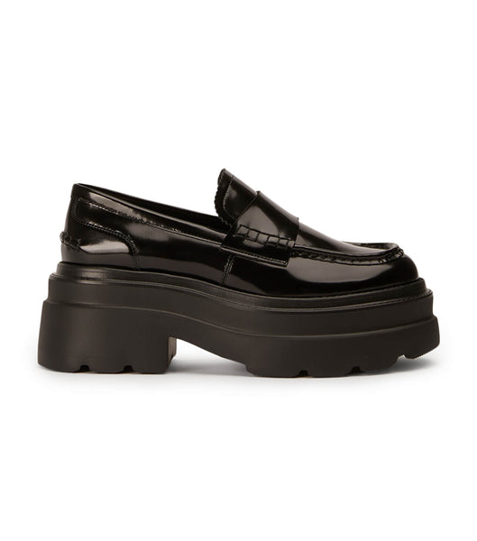 Black Tony Bianco Zomp Black Hi Shine 7.5cm Loafers | ZAJZR86367