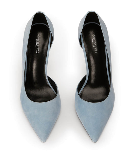 Blue Tony Bianco Alyx Sky Suede 10.5cm Court Shoes | SZANY53578