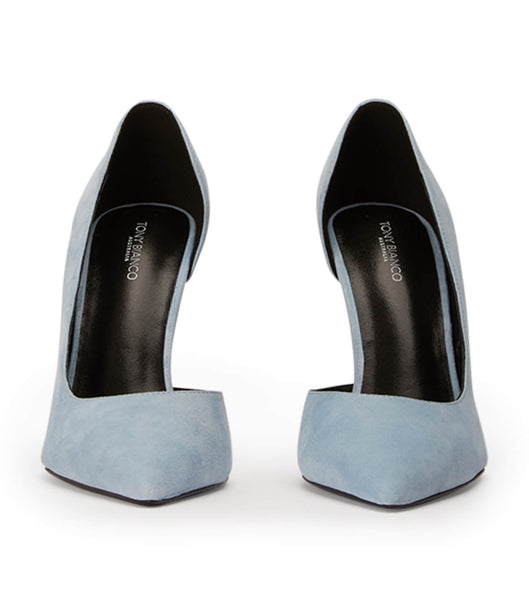 Blue Tony Bianco Alyx Sky Suede 10.5cm Court Shoes | SZANY53578