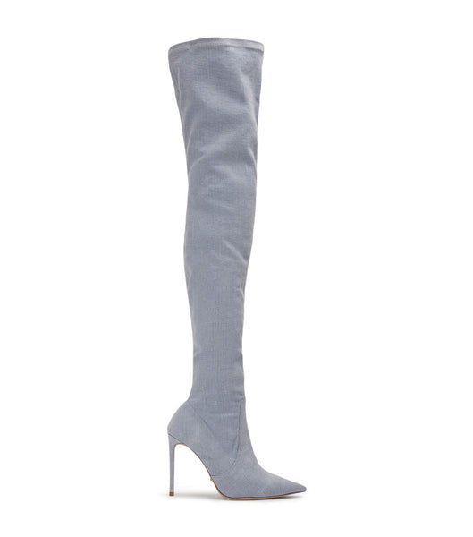 Blue Tony Bianco Avah Denim Stretch 10.5cm Stiletto Boots | ZADFL29134