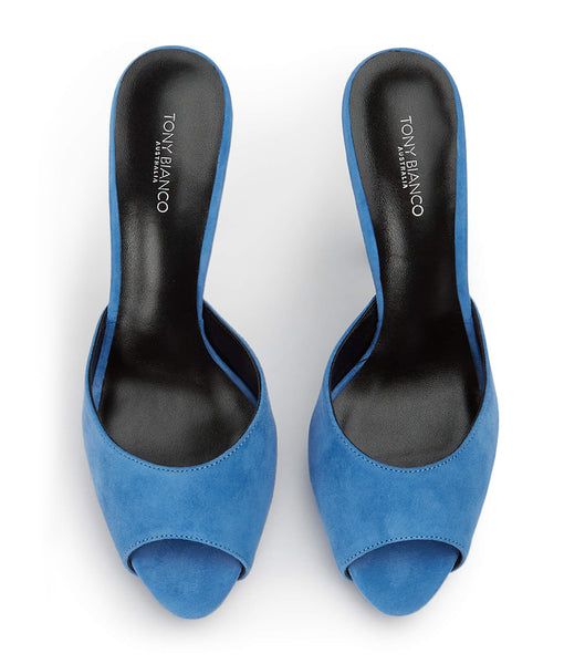 Blue Tony Bianco Love Blue Suede 12cm Platform Shoes | ZADYB38395