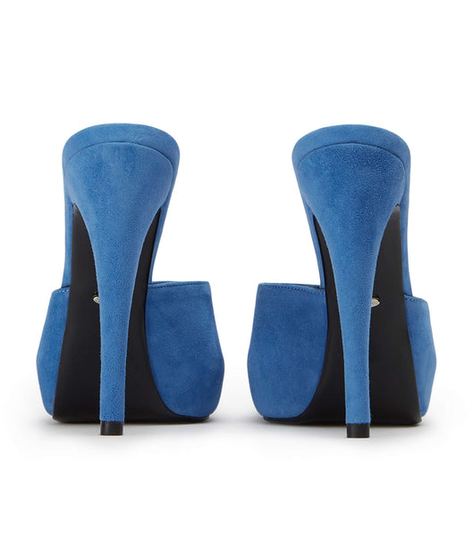 Blue Tony Bianco Love Blue Suede 12cm Platform Shoes | ZADYB38395