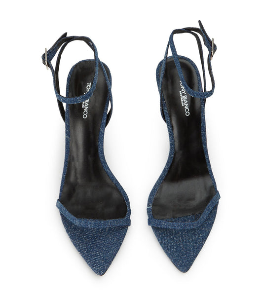 Blue Tony Bianco Myra Blue Denim 10.5cm Stiletto Heels | AZADF84698