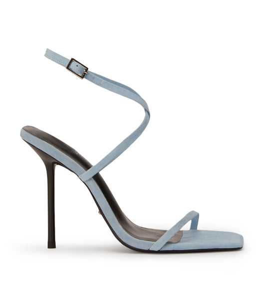 Blue Tony Bianco Naxos Sky Suede 10.5cm Strappy Heels | TZAWZ80303