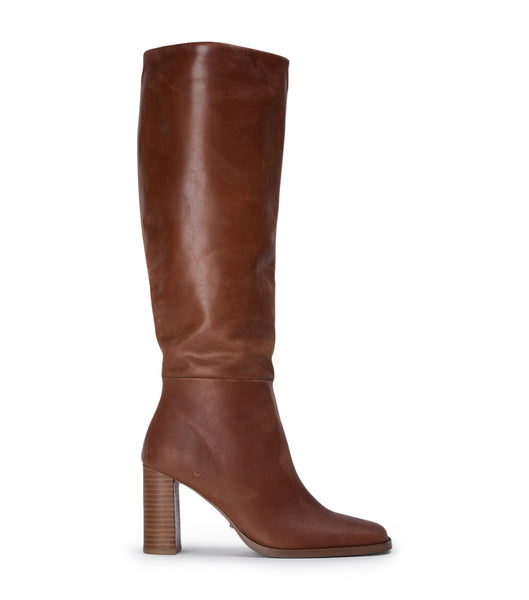 Brown Tony Bianco Asher Cognac 8.5cm Heeled Boots | ZAJKU88931