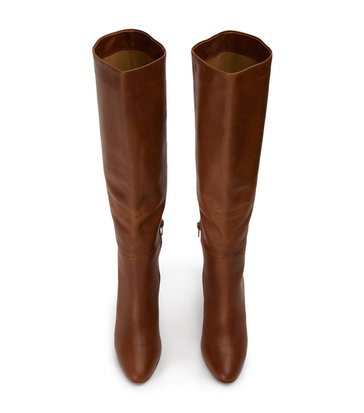 Brown Tony Bianco Boss Cognac 9.5cm Heeled Boots | ZAJKU88816