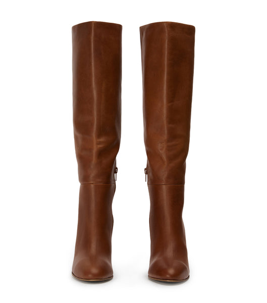 Brown Tony Bianco Boss Cognac 9.5cm Heeled Boots | ZAJKU88816